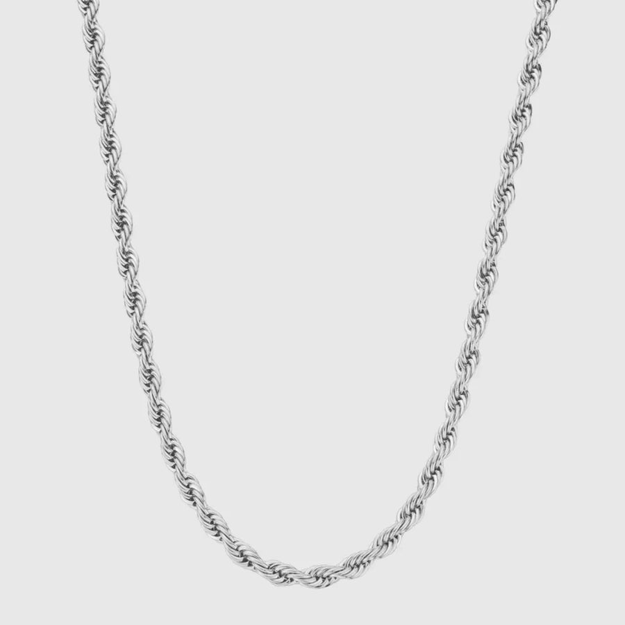 Silver 4mm Rope Chain