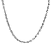 Silver 4mm Rope Chain