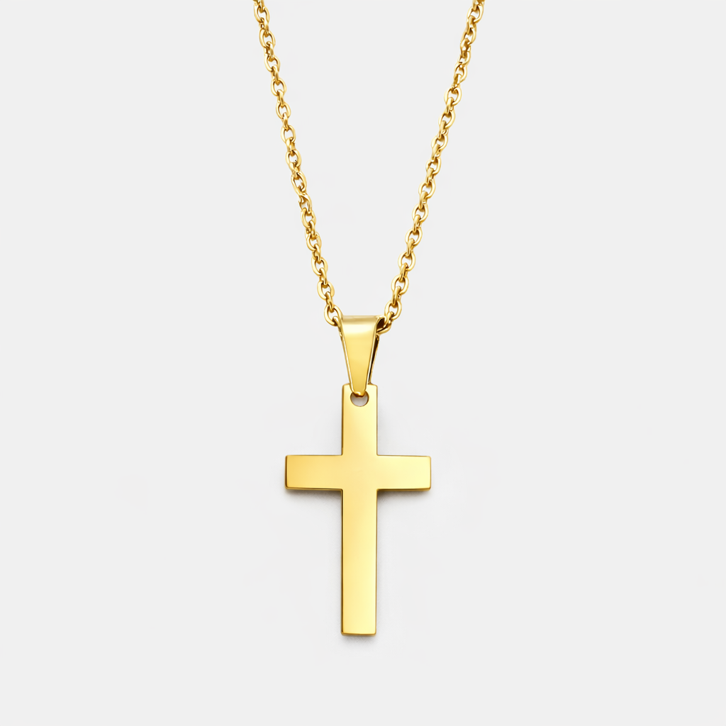 Gold Cross Necklace (New Model)
