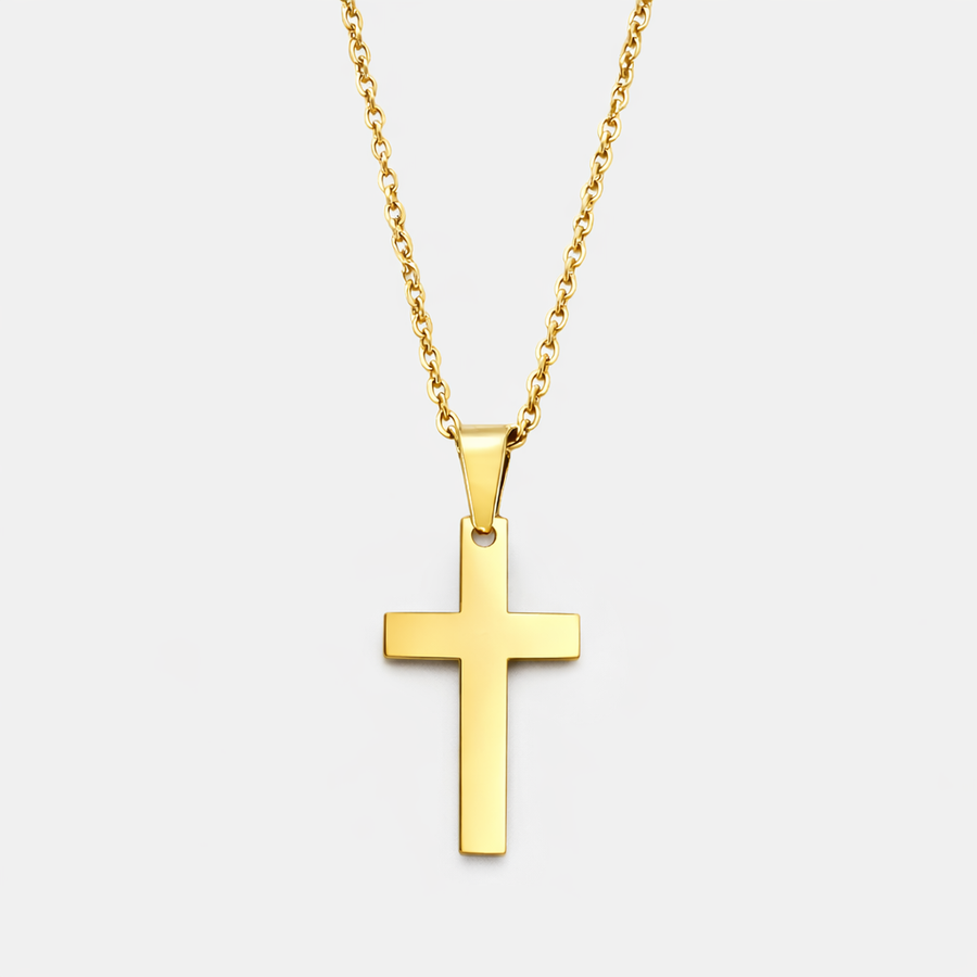 Gold Cross Necklace (New Model)