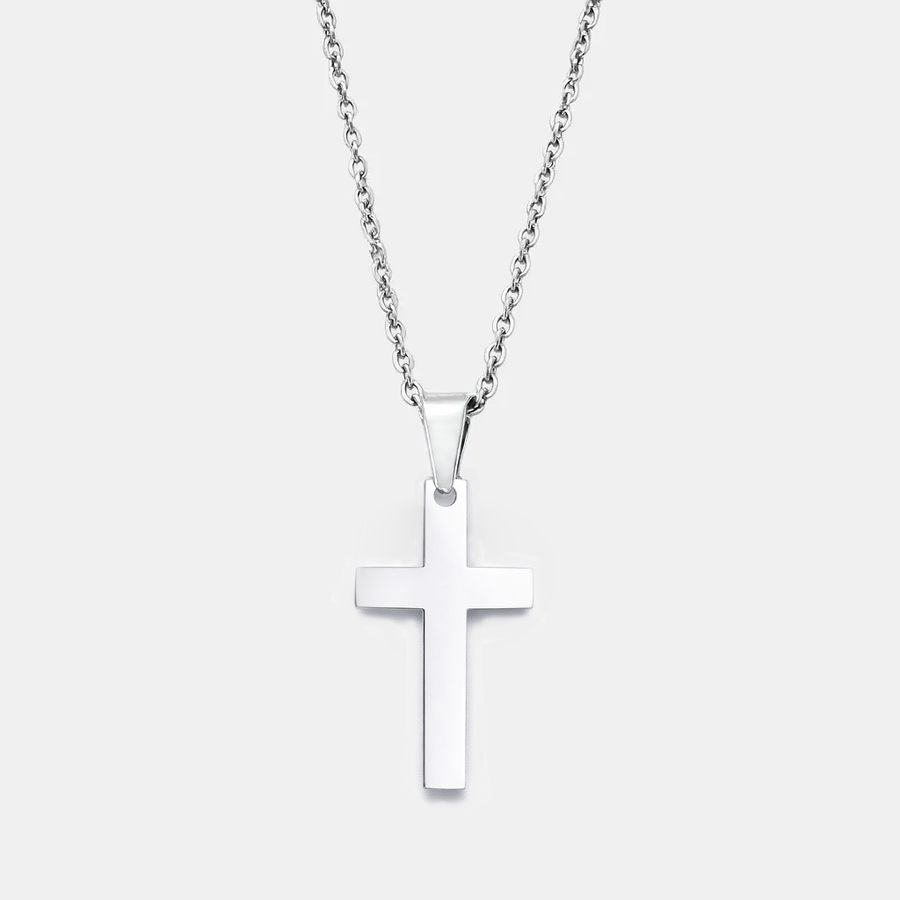 Silver Cross Necklace (New Model)