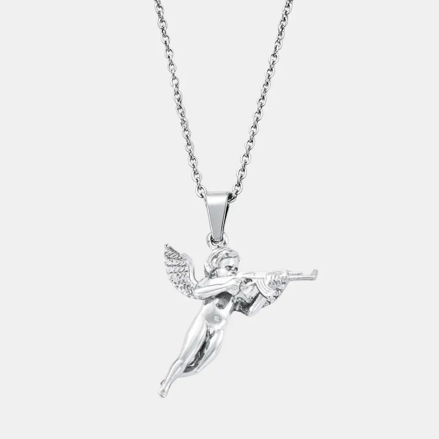 Silver Vengeful Cupid Necklace