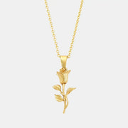 Gold Rose Necklace