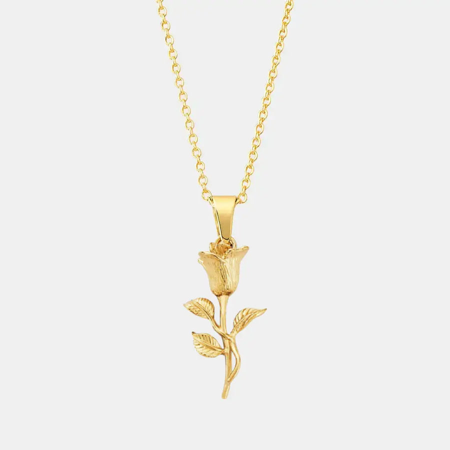 Gold Rose Necklace