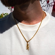 Gold Rose Necklace