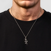 Silver Rose Necklace
