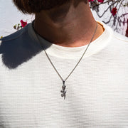 Silver Rose Necklace