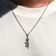 Silver Rose Necklace