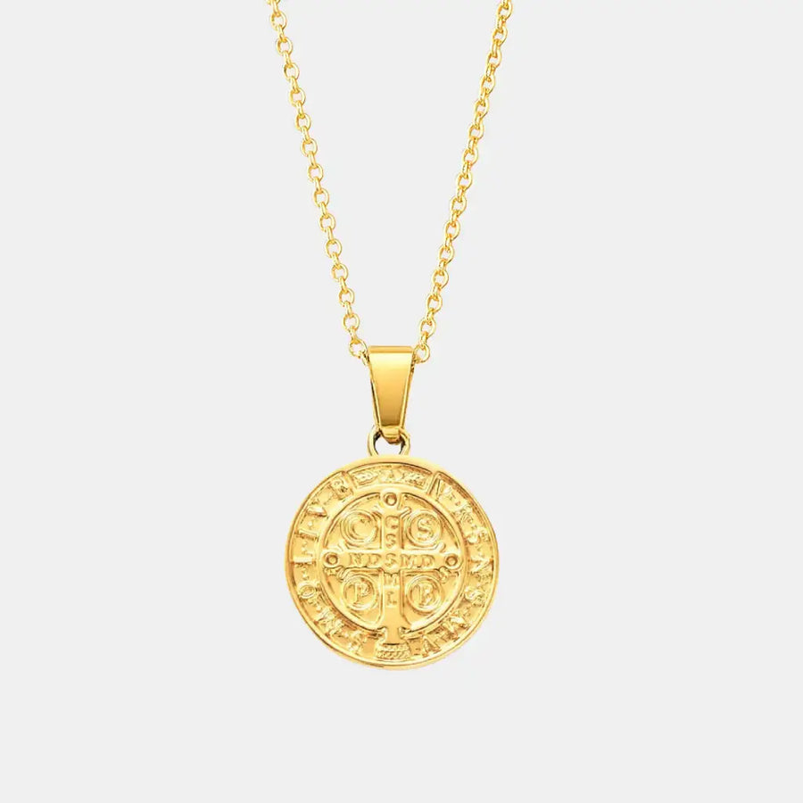 Gold Saint Benedict Necklace