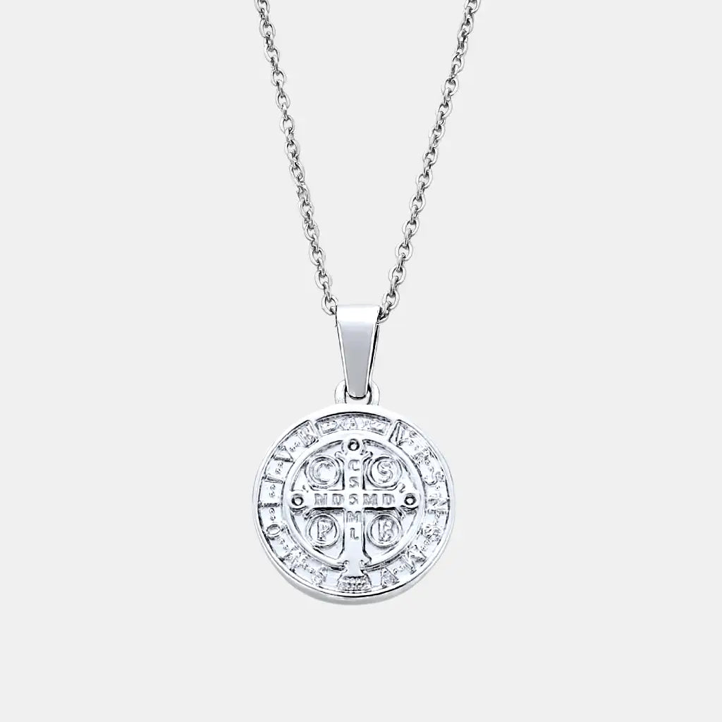 Silver Saint Benedict Necklace