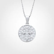 Silver Saint Benedict Necklace
