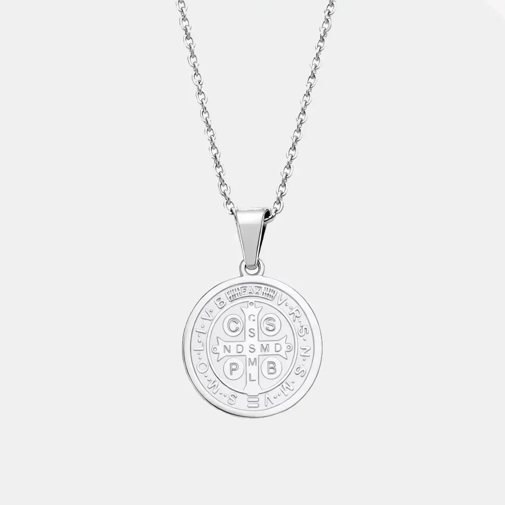 Silver Saint Benedict Necklace (New Model)