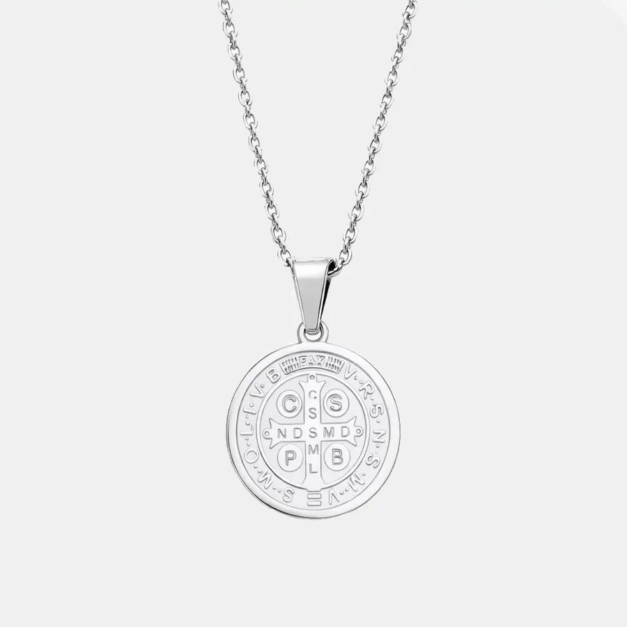 Silver Saint Benedict Necklace (New Model)