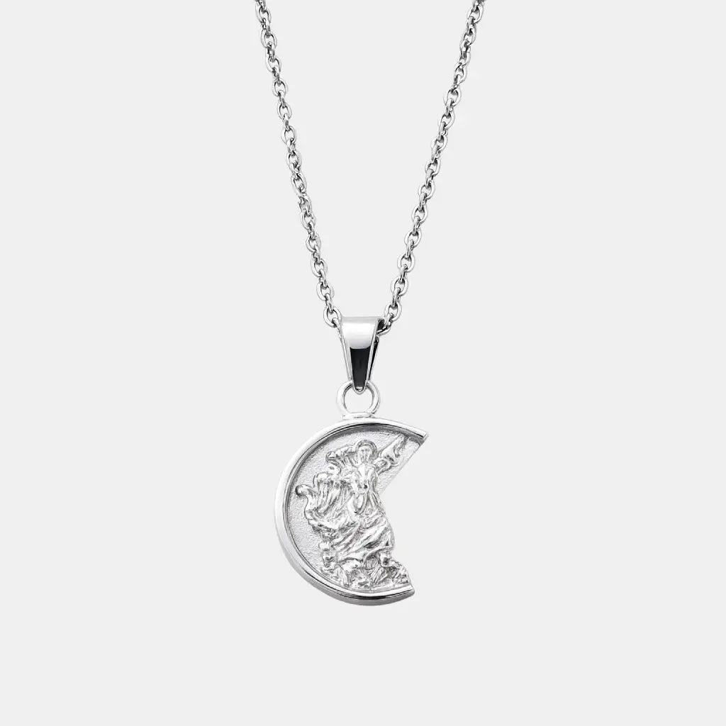Silver Saint Christopher Necklace