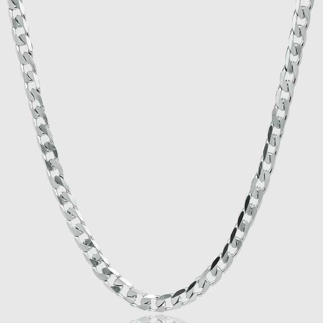 Silver 4mm Curb Chain