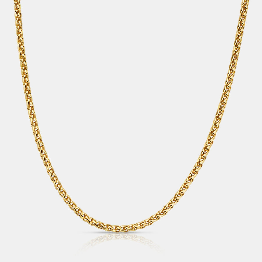 Wheat (18ct Gold) 3mm | Sterling Silver