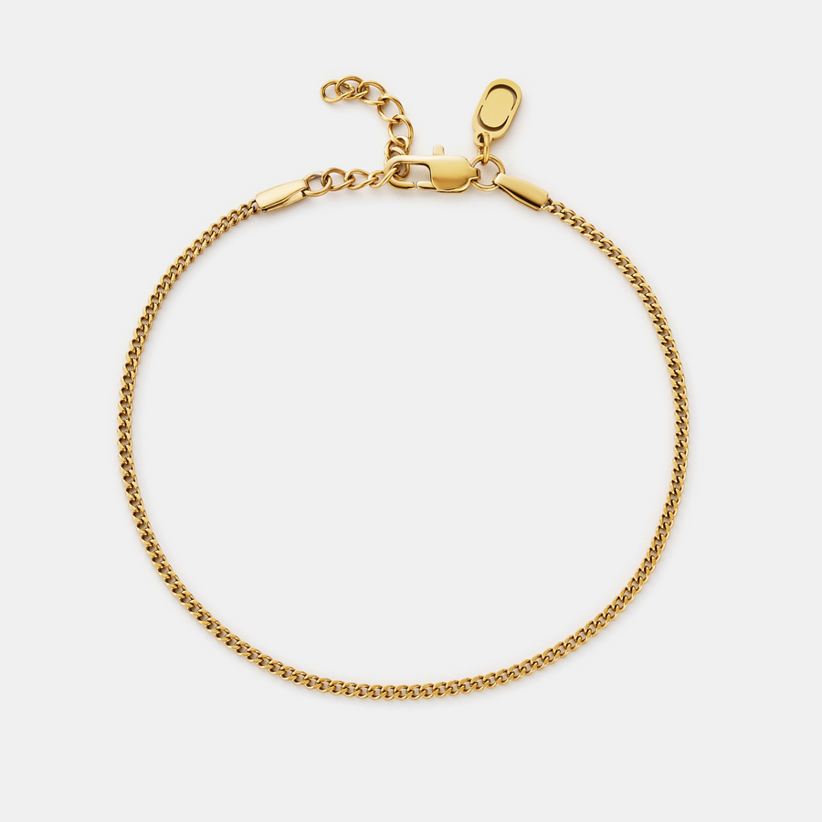 Curb Bracelet (Gold) 2mm