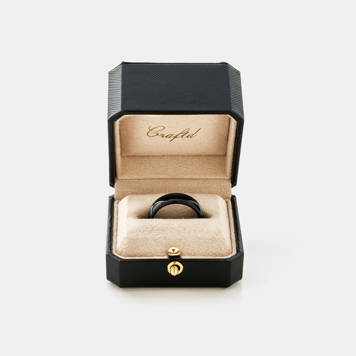 Rounded Ring (Black) 7mm | Sterling Silver