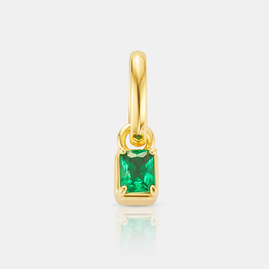 Mini Emerald Rectangle (Gold)