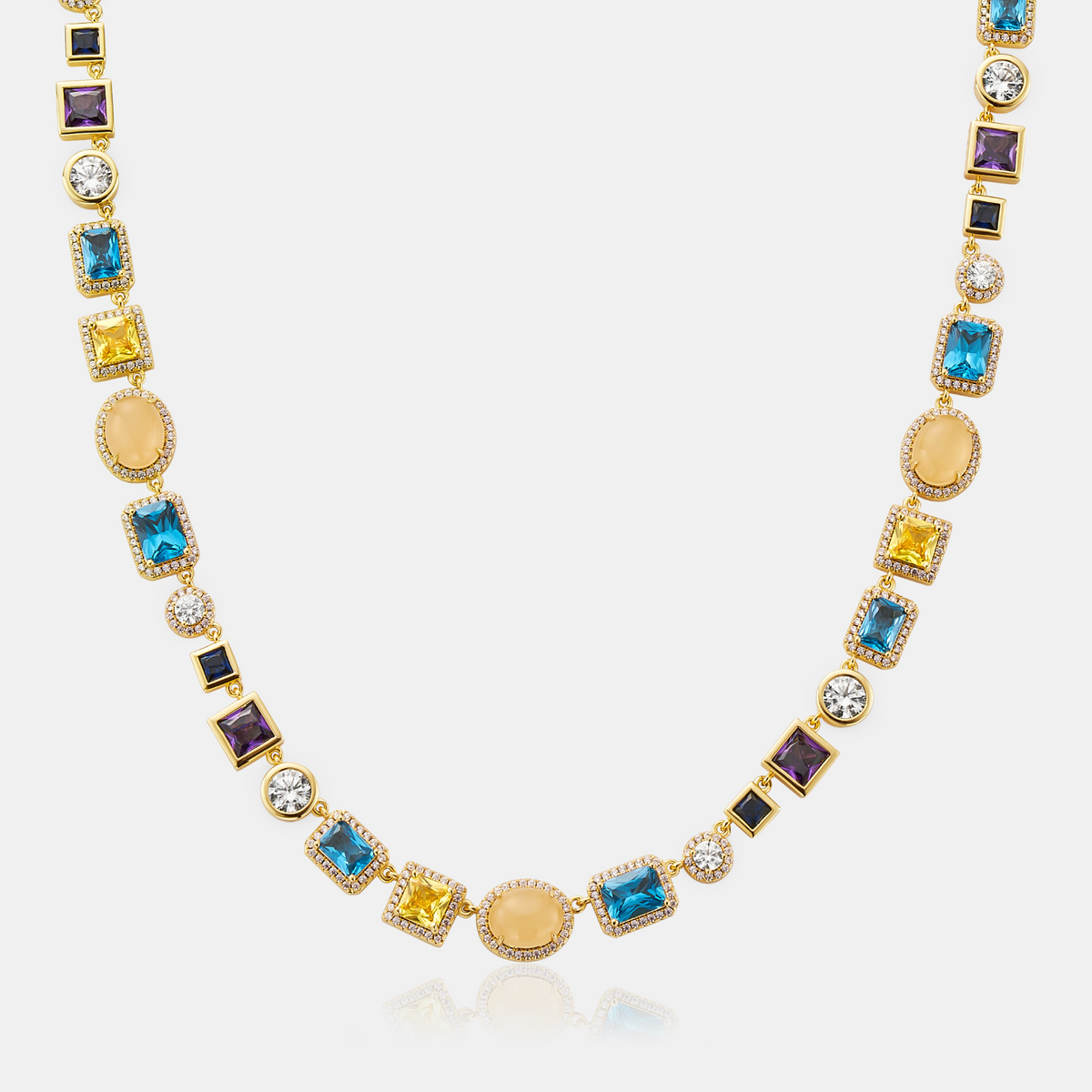 Sapphire Gemstone Necklace (Gold)
