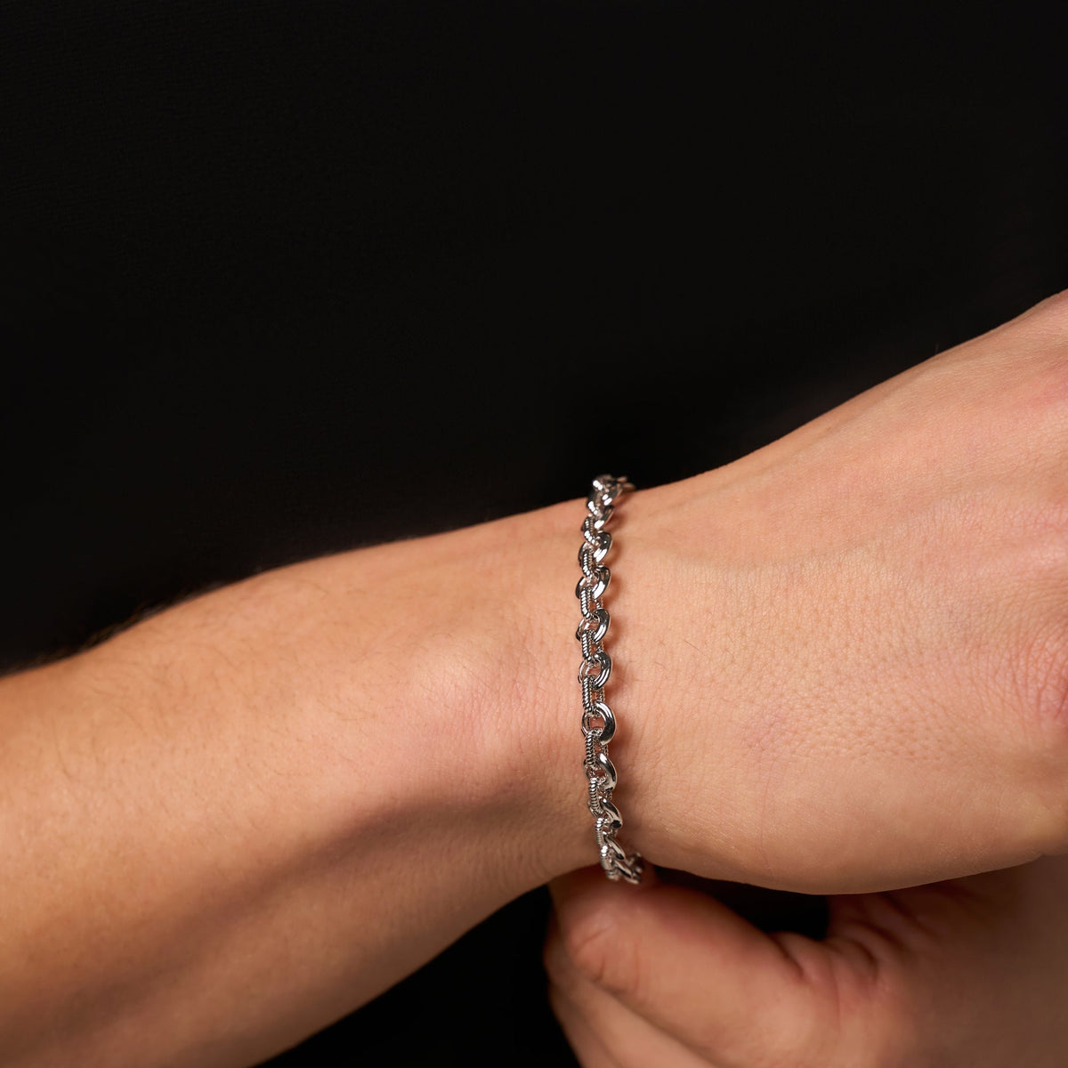 Melted Link Bracelet (Silver)