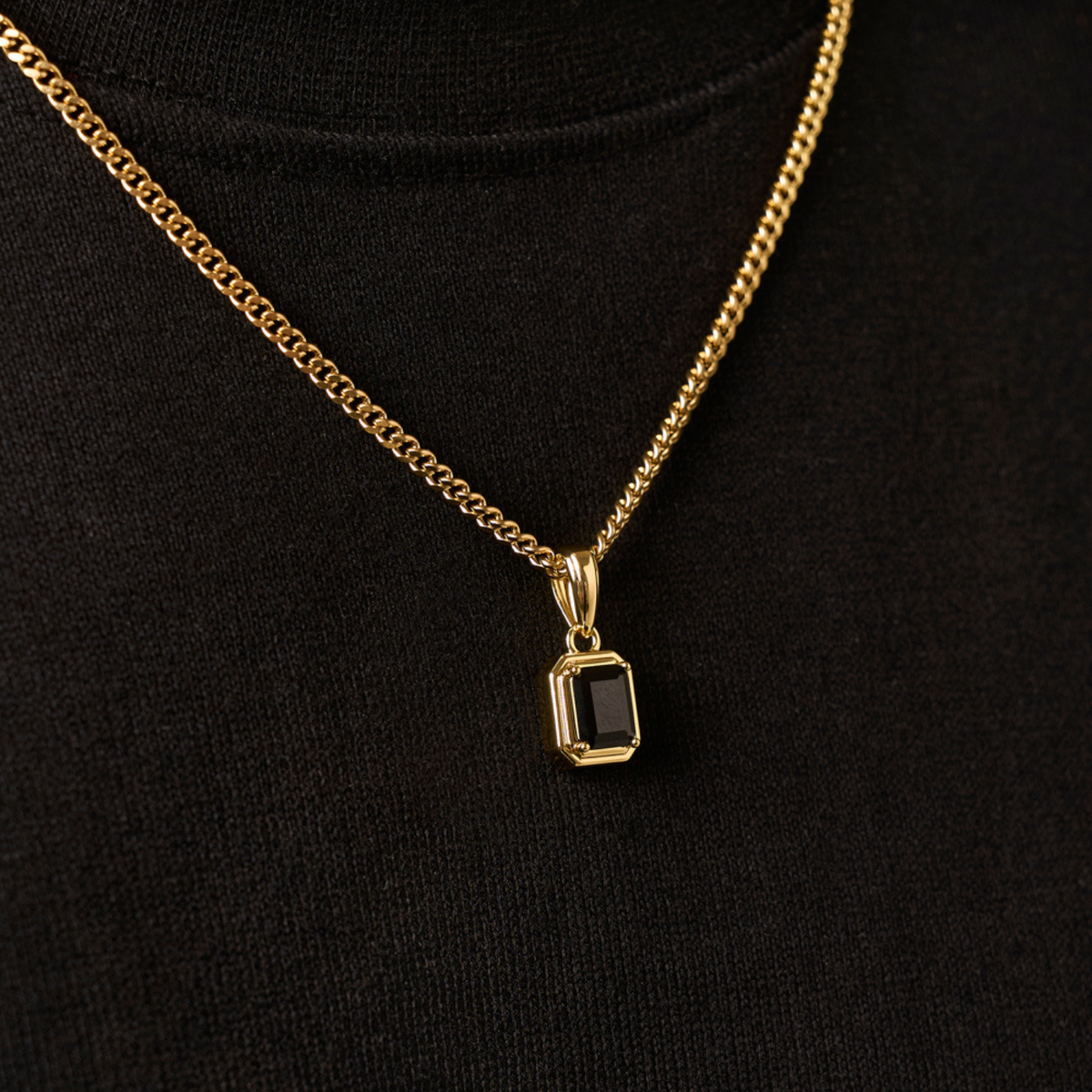 Onyx Stone Rectangle (Gold)