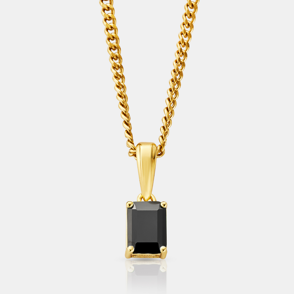 Onyx Stone Pendant (Gold)
