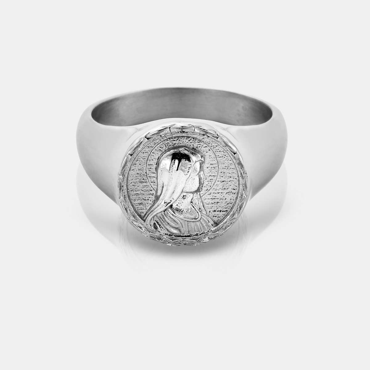 Virgin Mary Signet Ring (Silver)