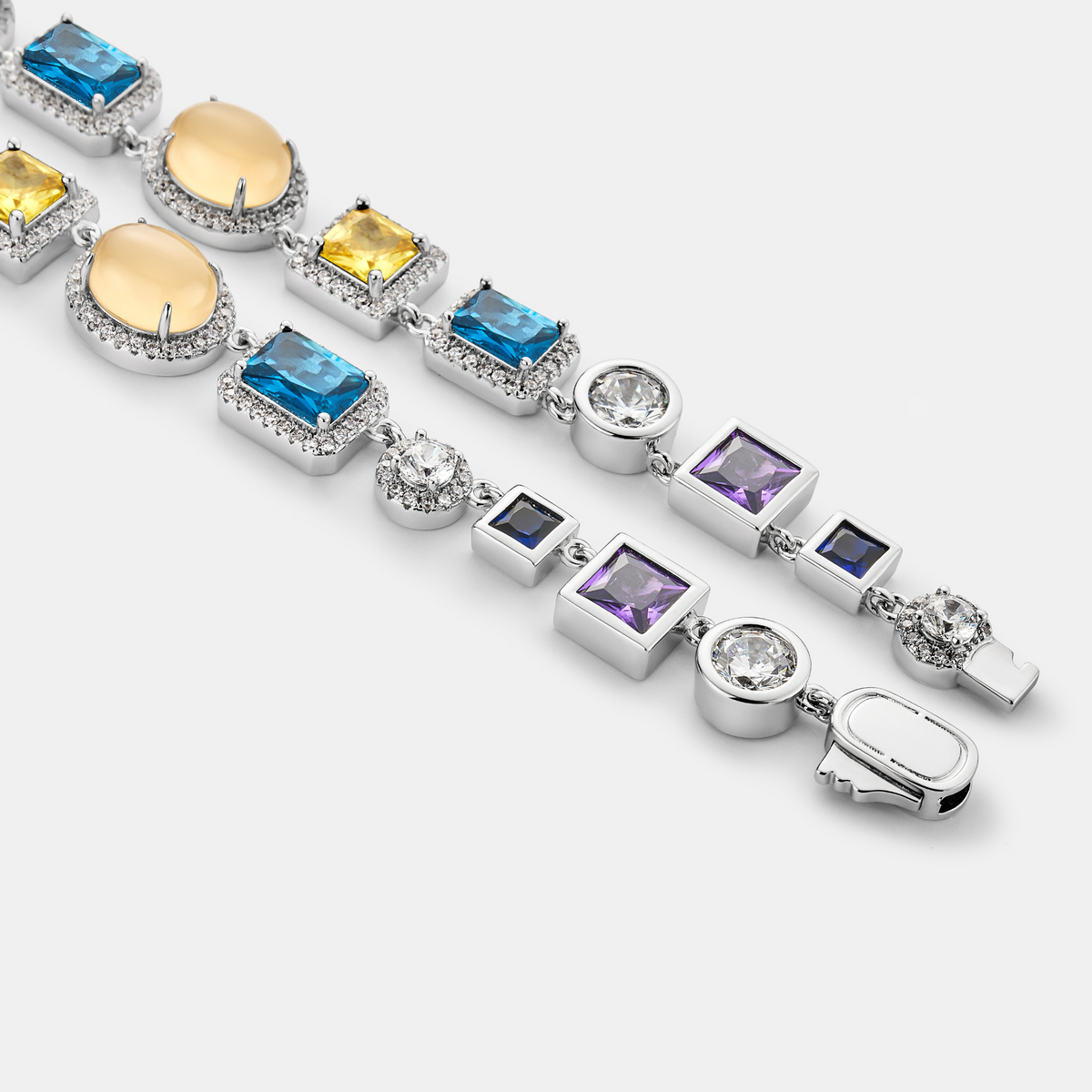 Sapphire Gemstone Necklace (Silver)