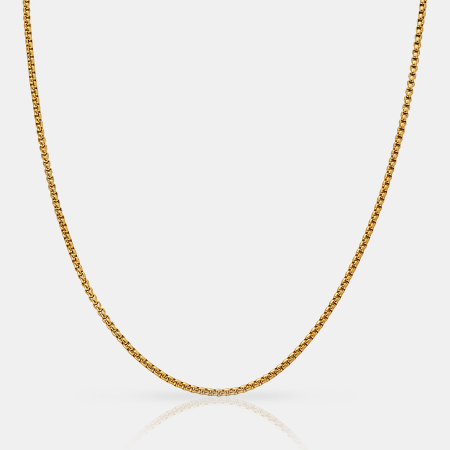 Round Box Chain (Gold) 2mm