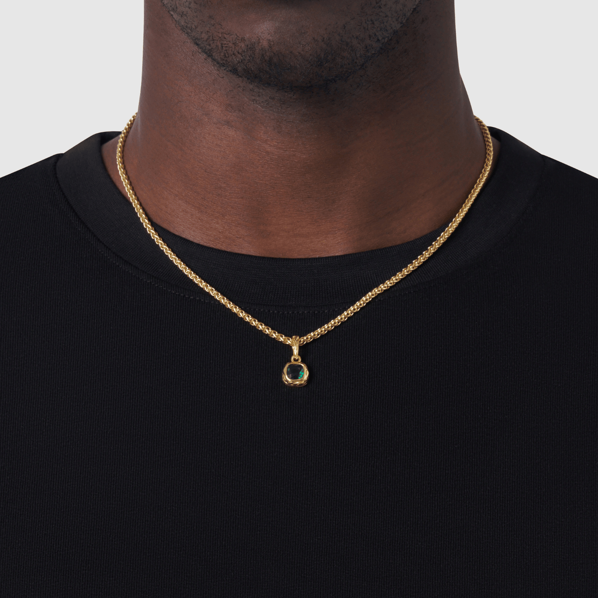 Melted Emerald Stone (18ct Gold) | Sterling Silver