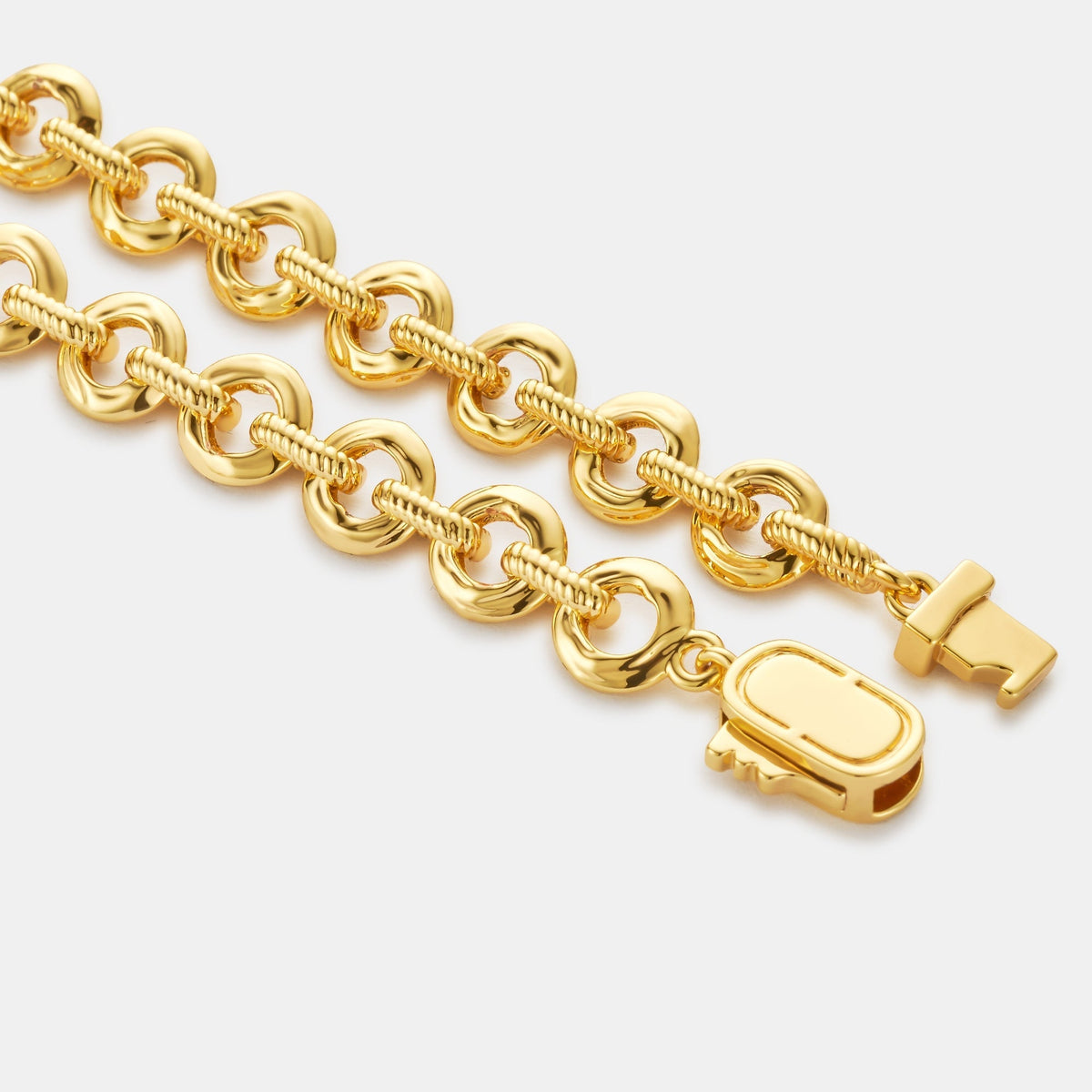 Melted Link Bracelet (Gold)