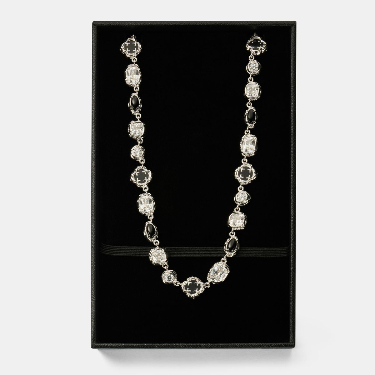 Onyx Gemstone Necklace (Silver)