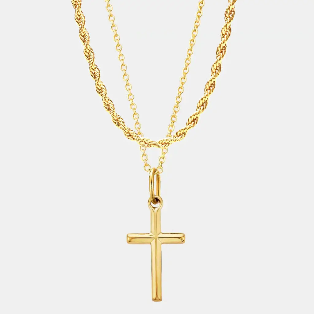 Gold Cross Set (Rope)