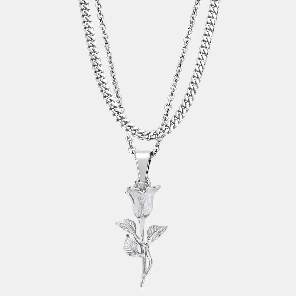 Silver Rose Set (Cuban)
