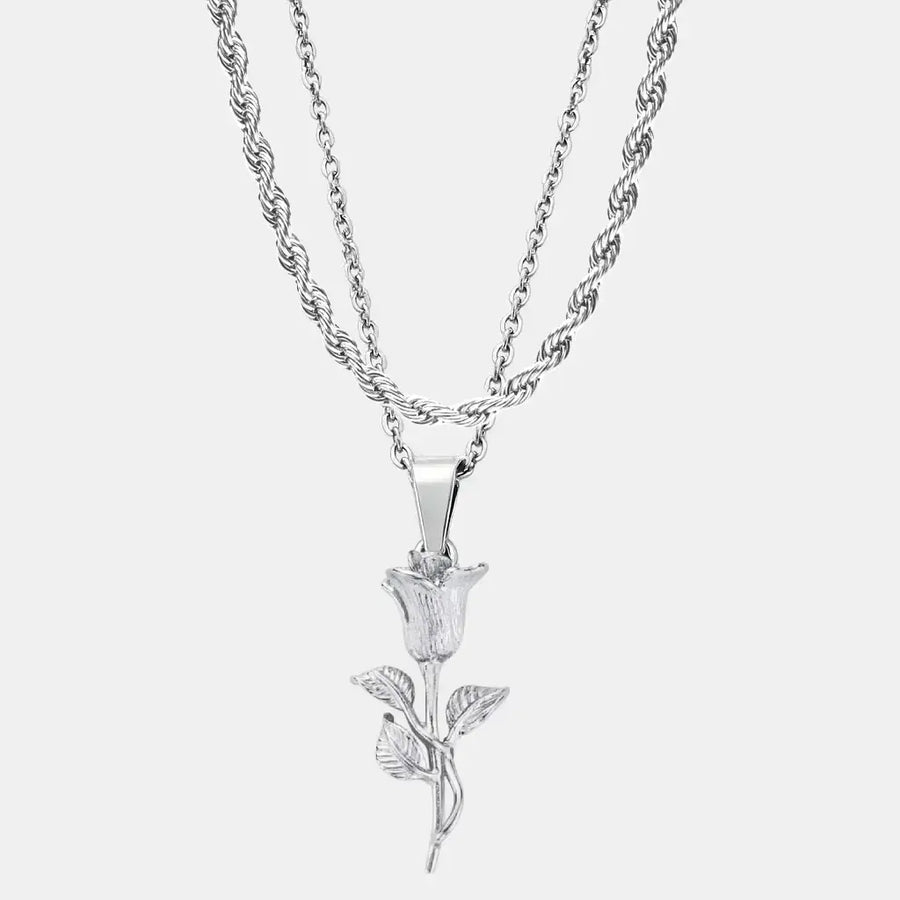 Silver Rose Set (Rope)