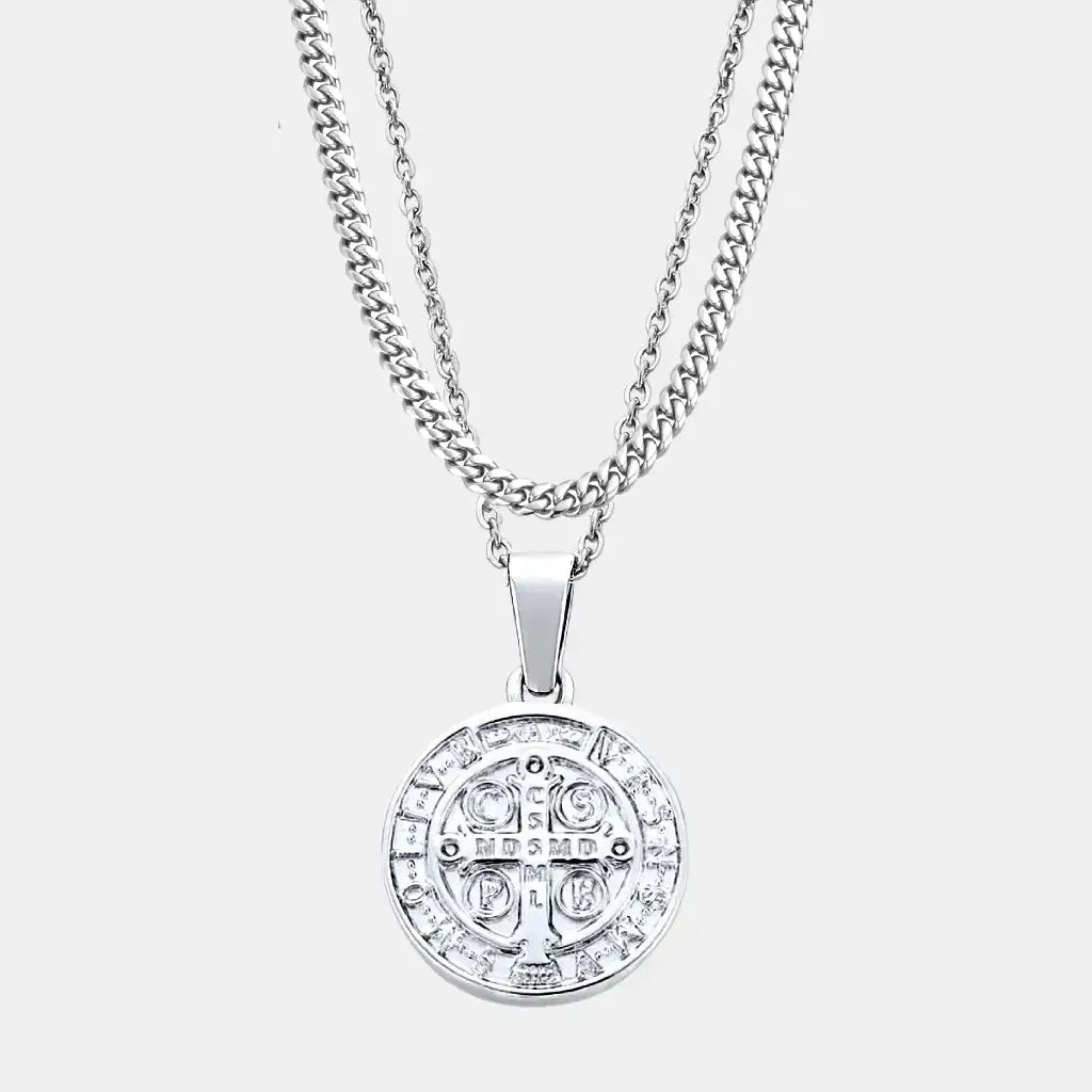 Silver Saint Benedict Set (Cuban)