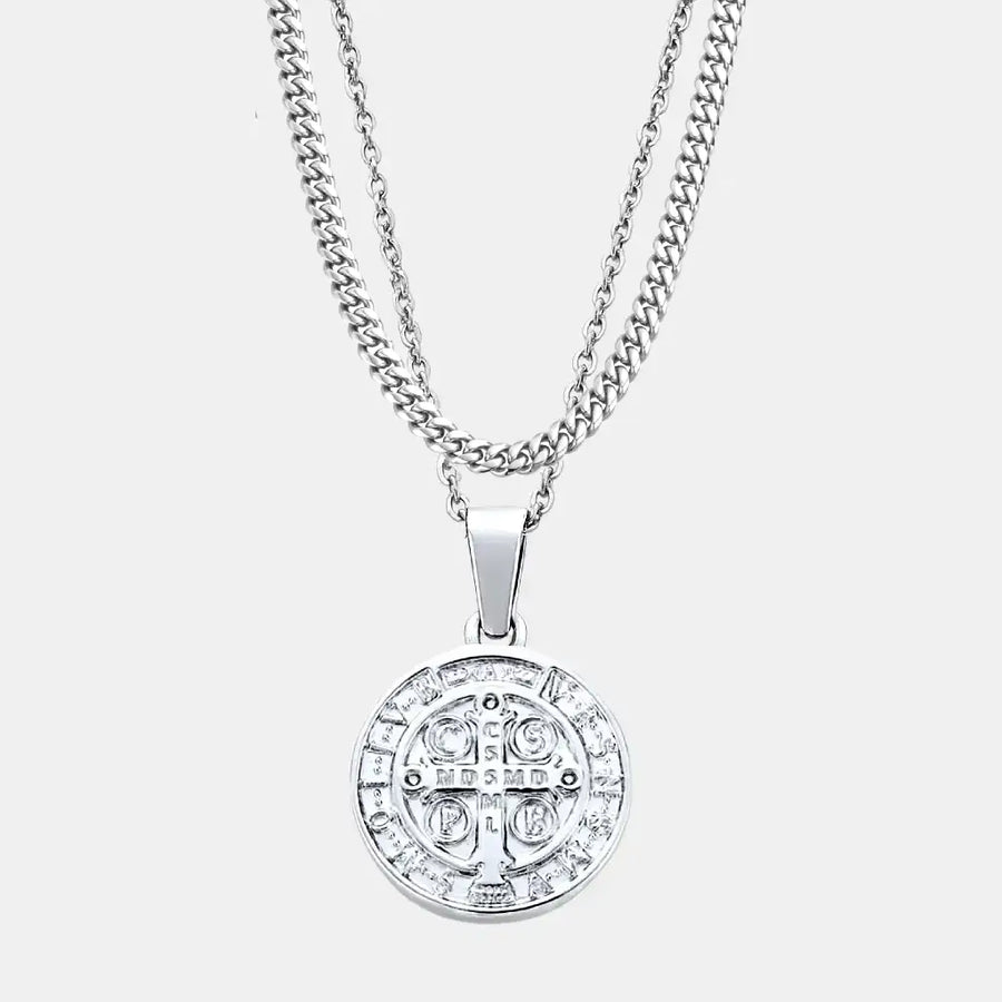 Silver Saint Benedict Set (Cuban)