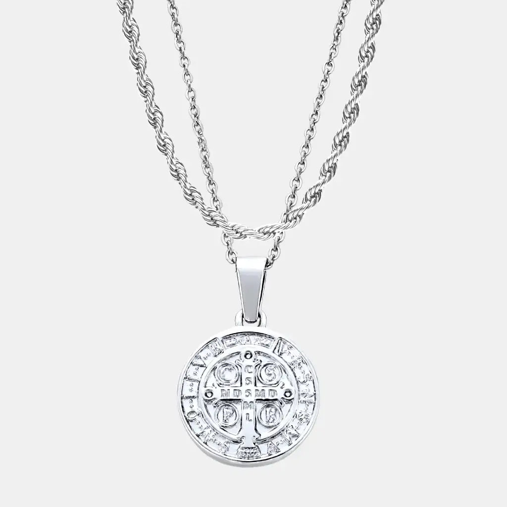 Silver Saint Benedict Set (Rope)