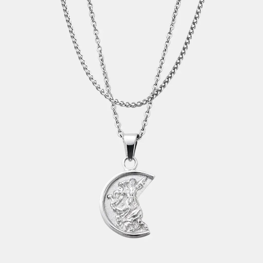 Silver Saint Christopher Set (Wheat)