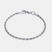 Silver 4mm Rope Bracelet