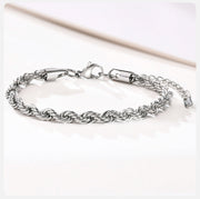 Silver 4mm Rope Bracelet