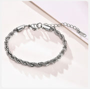 Silver 4mm Rope Bracelet