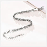 Silver 4mm Rope Bracelet