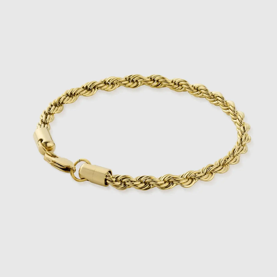 Gold 3mm Rope Bracelet