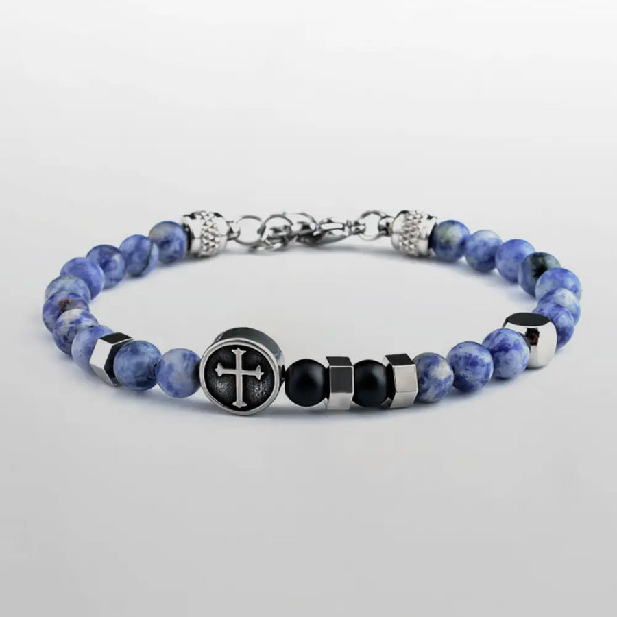 Blue Cross Bracelet