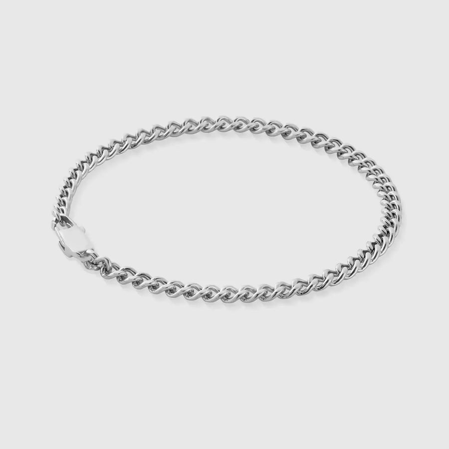Silver 3mm Curb Bracelet