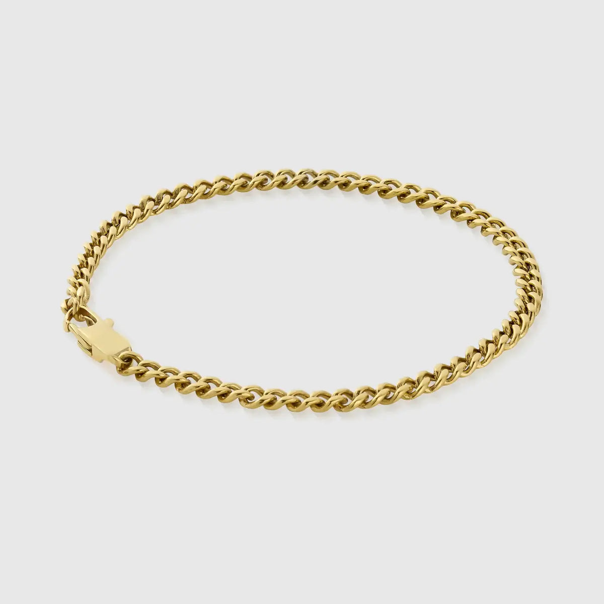 Gold 3mm Curb Bracelet