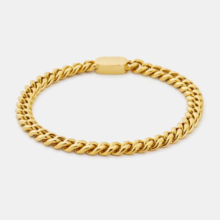 Gold 6mm Curb Bracelet