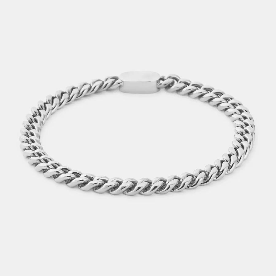 Silver 6mm Curb Bracelet